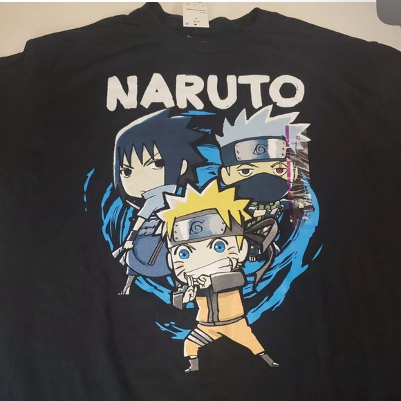 Ripple Junction Other - Naruto Shippuden Adult Black Tee Shirt Size Anime Kakashi Sasuke